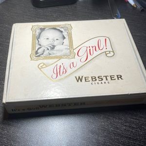 WEBSTER CIGARS BOX ITS A GIRL  8 in. by 6 in.